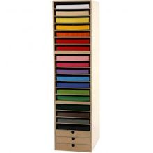 Opbergkast Hout met 3 Lade voor A4 papier - 100 cm - 1 st