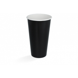 Milkshakebeker karton groot 560ml Ø90 mm 20oz zwart FSC®Mix - 500 stuks