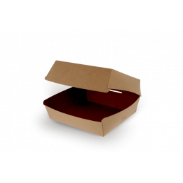 Menubox / Hamburgerbak 200x88x200 mm FSC®Mix kraft - 300 stuks