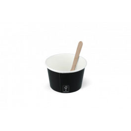 Ijsbeker karton 120ml Ø78 mm 4oz FSC®Mix zwart - 1.000 stuks