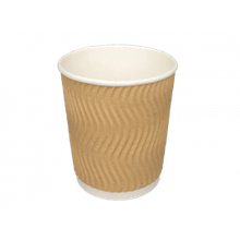 Koffiebeker 230cc 8oz Ø80 mm Ripple Kraft - 500 stuks