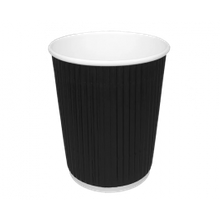 Koffiebeker 230cc 8oz Ø80 mm Ripple Zwart - 500 stuks