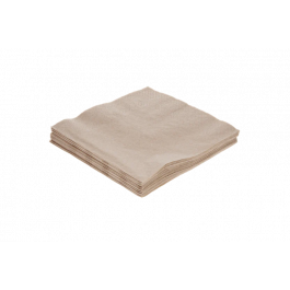 Servet 2 laags papier 1/4 vouw 330x330 mm kraft - 2.000 stuks
