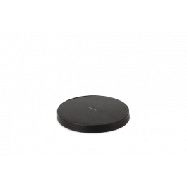 Deksel karton voor ijs- & milkshakebeker plat met kruis Ø90 mm zwart - 1.000 stuks