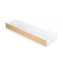 Panini tray 70x30x280 mm kraft/wit - 1.000 stuks