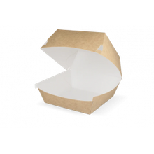 Hamburgerbakje 120x100x120 mm kraft/wit - 400 stuks