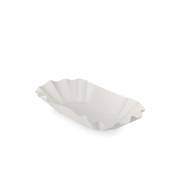 Kartonnen schaaltje geschulpt 100x32x200 mm wit - 1.000 stuks