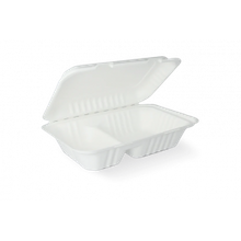 Menubox 2-vaks suikerriet 160x65x230 mm - 500 stuks