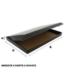 Verzenddozen 415x305x85mm Zwart - 50 st