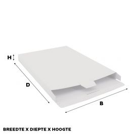 Verzenddoosjes 240x350x29mm Wit - 50 st