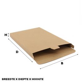 Verzenddoosjes 240x350x29mm Bruin - 50 st