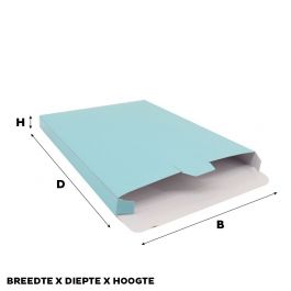 Verzenddoosjes 240x350x29mm Lichtblauw - 50 st
