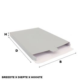 Verzenddoosjes 240x350x29mm Zilver - 50 st