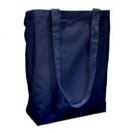 Katoenen draagtassen 38x42cm met hengsel donkerblauw - 250 st
