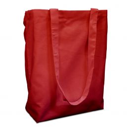 Katoenen draagtassen 38x42cm met hengsel rood - 250 st