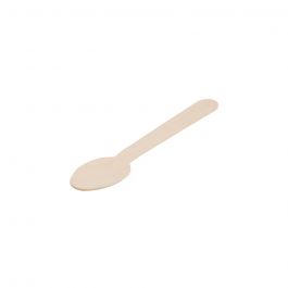 Lepel Hout klein 14 cm met biocoating - 1.000 stuks