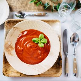 Rond Bord Palmblad, Ø 23 cm, diep - 200 stuks