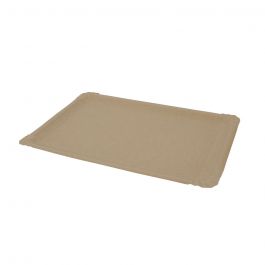 Rechthoekig Bord Papier 18,5x27 cm Bruin, - 500 stuks