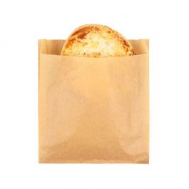 Papieren vetvrije zijvouwzakken Kraft 152x29x165mm - 100 st