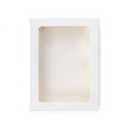 Kraft doosje Wit met Venster 102x21x138 mm - 25 stuks