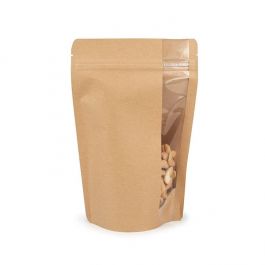 Stazakken kraft met Verticaal venster 149x89x232 mm - 100 stuks