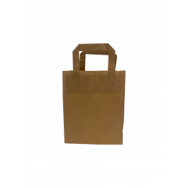 Papieren Draagtassen Bruin 180+80x220mm - 50 st