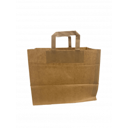Papieren Draagtassen Bruin 320+120x410mm - 50 st