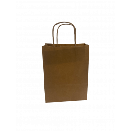 Papieren Draagtassen Bruin 140+80x210mm - 50 st