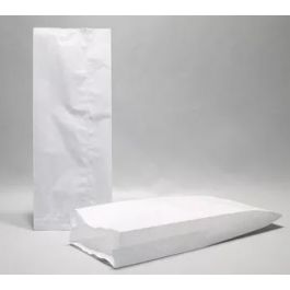 Papieren Zijvouwzakken 0.5 kg Cellulose Wit 110x40x210mm - 125 st
