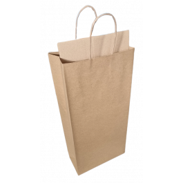 Papieren Flestassen Kraft + Divider 180x80x390mm - 50 st