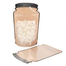 Stazakken Kraft pot vorm met transparante voorzijde 152x79x254mm - 100 stuks