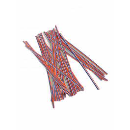 Sluitclip 152x4mm Papier Wit, Blauw, Rood - 1.000 st