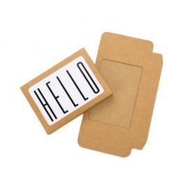 Kraft Doosjes met uitgesneden venster 94x22x132mm - 25 st