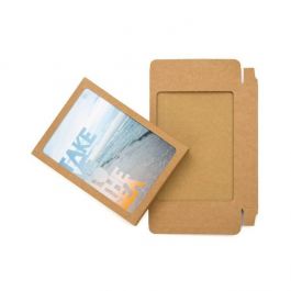 Kraft Doosjes met uitgesneden venster 124x22x168mm 25 st