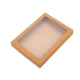 Kraft doosje met venster 125x22x168mm - 25 st