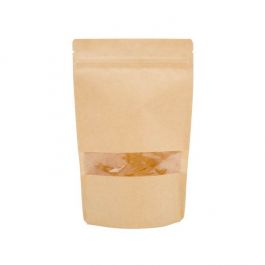 Stazakken Kraft 150x90x230mm met Venster - 100 stuks